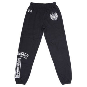 Black Chrome Hearts CH Logo Cotton Pants