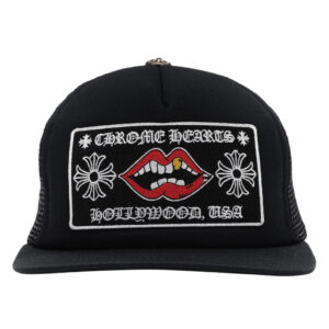 Chrome Hearts Chomper Hollywood Trucker Black Hat